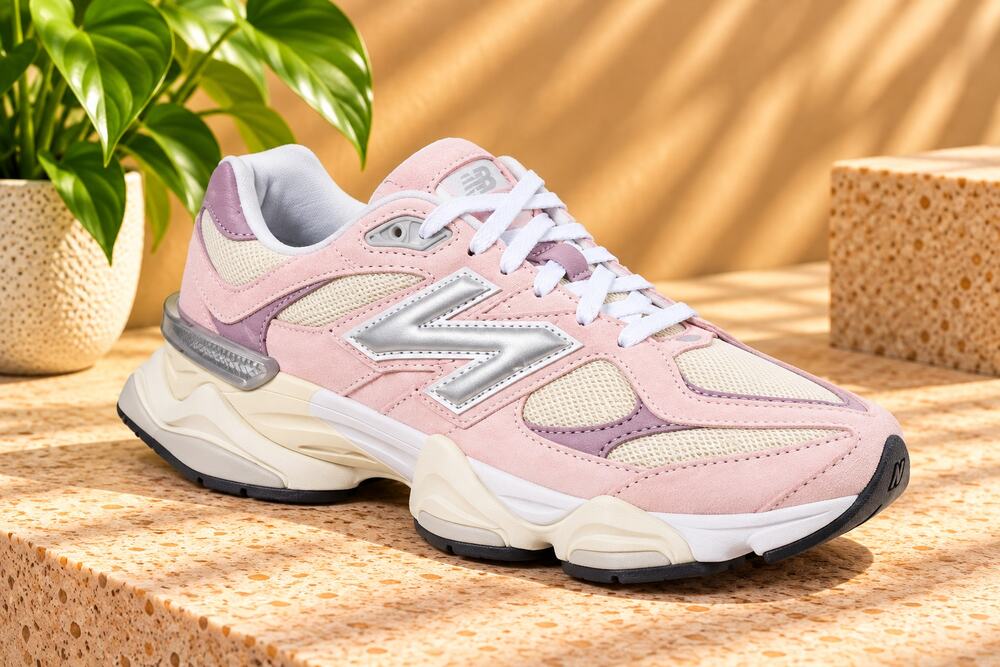 NWT New Balance 9060 Pink Beige Chunky Sneakers, Women 9.5 / Men 8